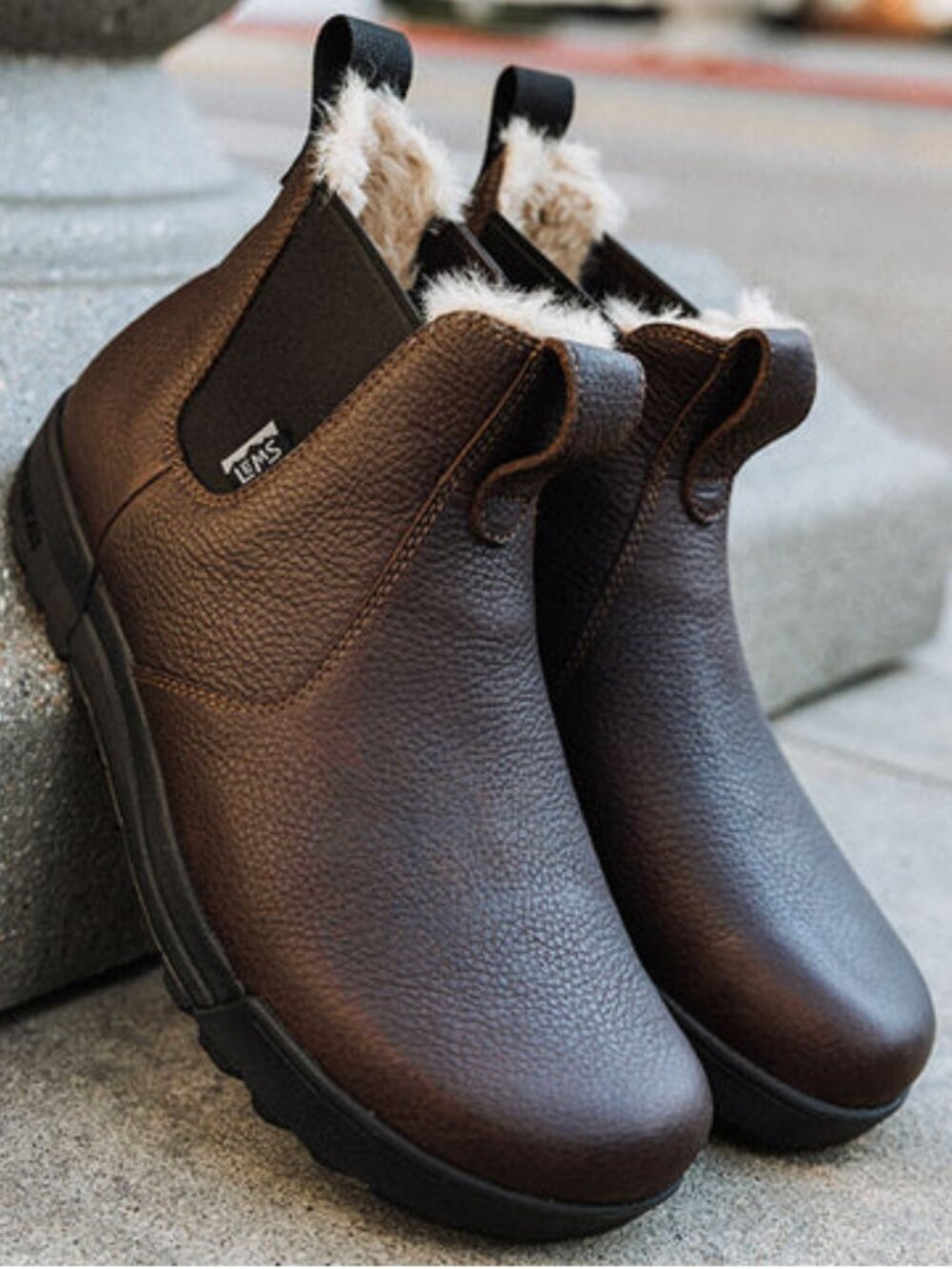Lems Chelsea Boot Tuff Waterproof in Dark Roast, Size 8 Men / 9.5 Women
